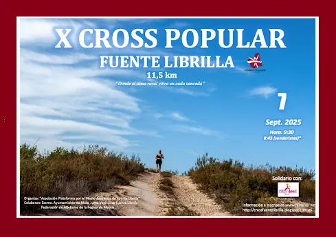 Cartel X Cross Popular 11,5km. Fuente Librilla