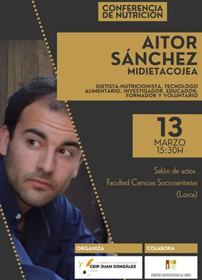 Cartel conferencia Aitor Sánchez