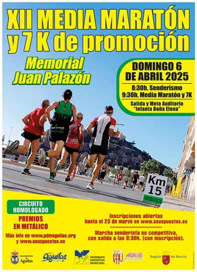 Cartel XII Media Maratón Ciudad de Águilas y 7km. de Promoción