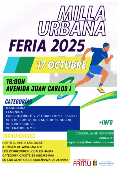 Cartel XVII Milla Urbana Feria de Alhama