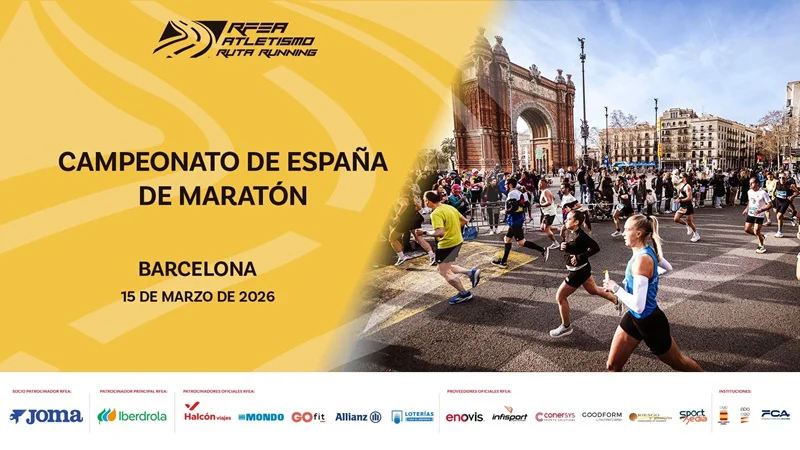 Cartel Campeonato de España Maratón Absoluto y Máster Barcelona 2026