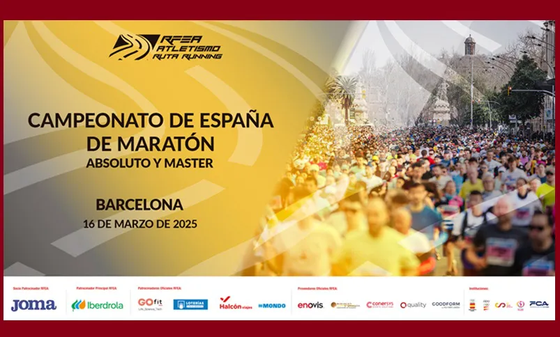 Cartel Campeonato de España Maratón Absoluto - Máster Barcelona 2025