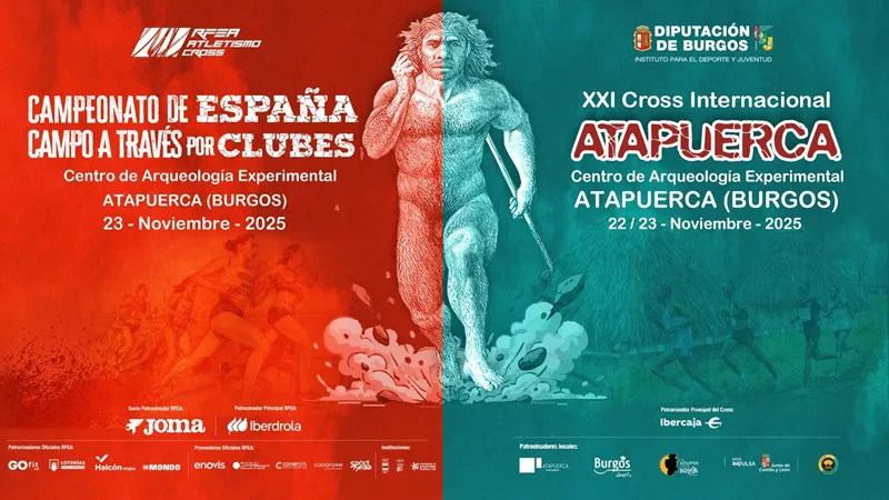 Cartel Campeonato de España Cross por Clubes Atapuerca 2025