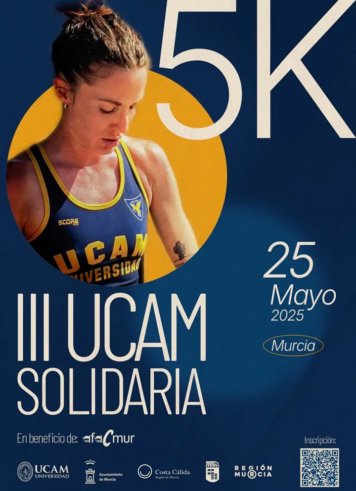 Cartel III 5K UCAM Solidaria - Cto. Regional 5K en Ruta por Clubes