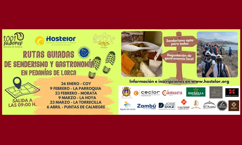 Cartel rutas y gastronomía