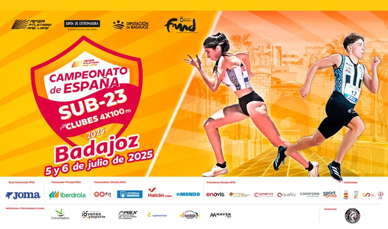 Cartel Campeonato de España Sub23 Badajoz 2025