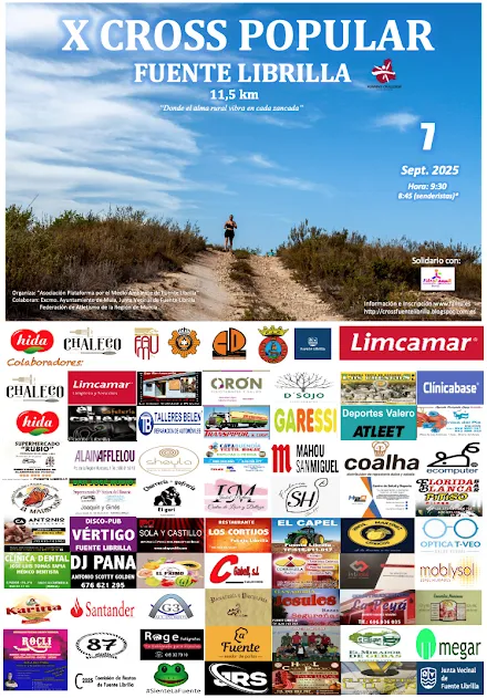 Cartel X Cross Popular 11,5km. Fuente Librilla