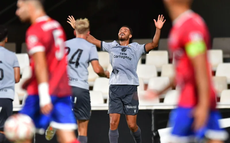 marcelo celebrando su gol ante la minera - @FCCartagena_efs