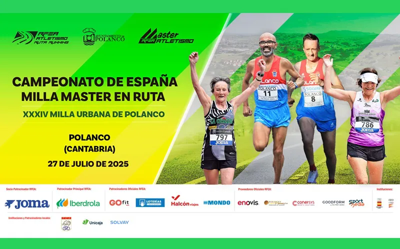 Cartel Campeonato de España Milla Máster Polanco 2025