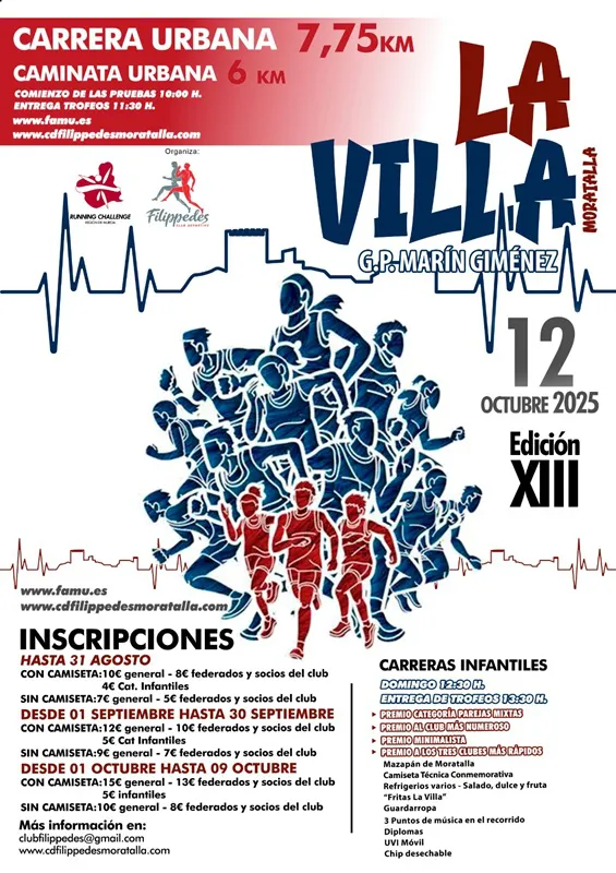Cartel XIII Carrera Popular Urbana de Moratalla LA VILLA