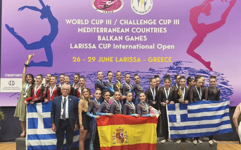 cartagena_Oro del Club Rítmica Cartagena en la Copa del Mundo
