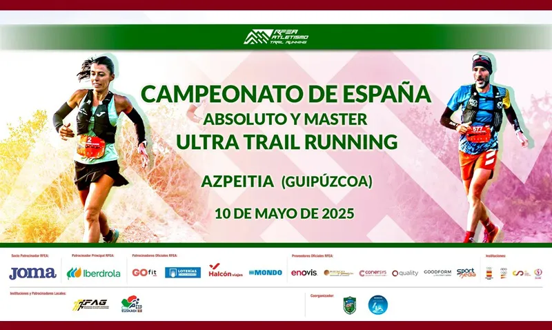 Cartel Campeonato de España Ultra Trail Running Absoluto y Máster Azpeitia 2025