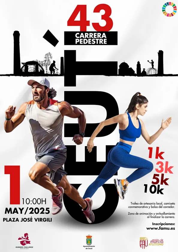Cartel 43ª Carrera Pedestre Ceutí 1º Mayo