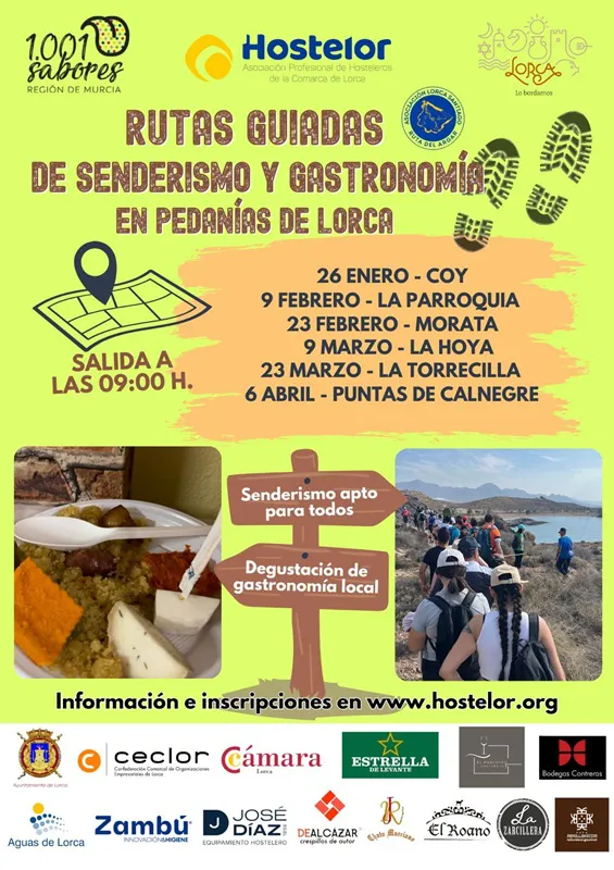 Cartel rutas y gastronomía