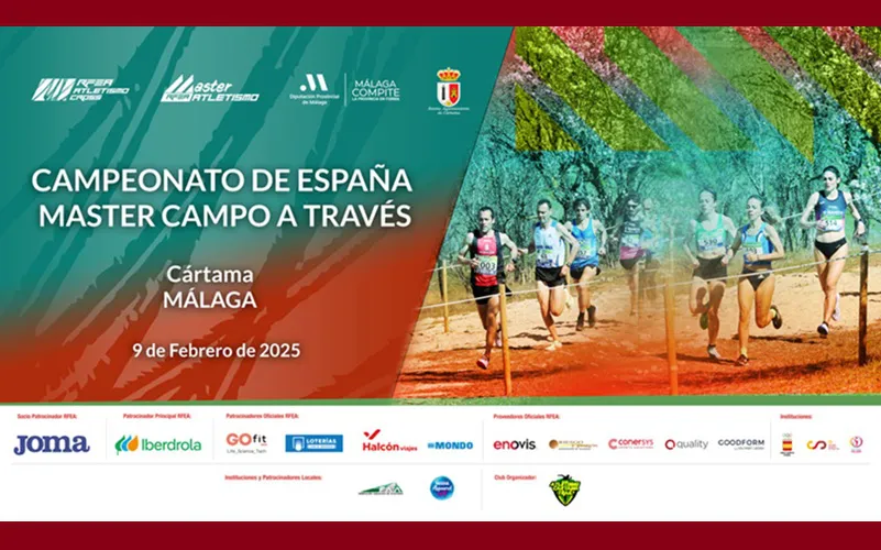 Cartel Campeonato de España Máster Campo a Través Cártama 2025