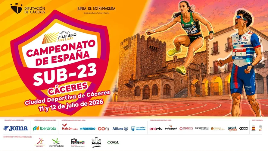 Cartel Campeonato de España Sub23 Cáceres 2026
