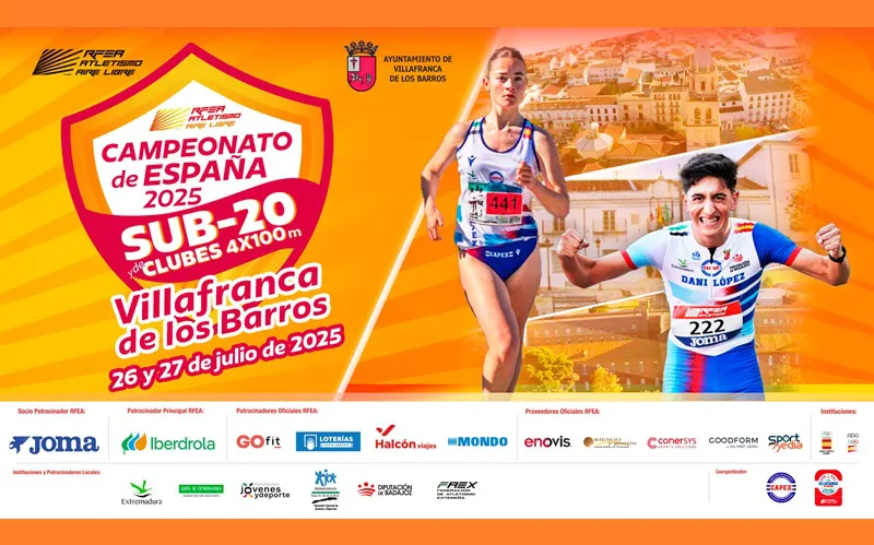 Cartel Campeonato de España Sub20 Villafranca de los Barros 2025