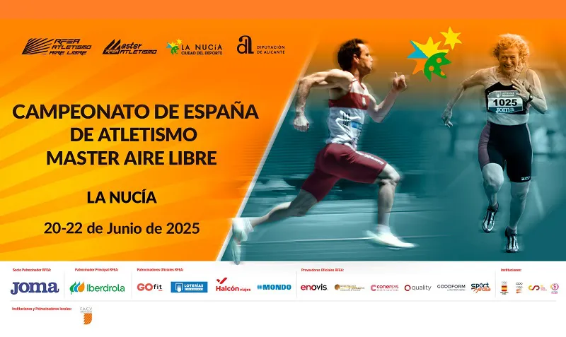 Cartel Campeonato de España Máster Aire Libre La Nucía 2025