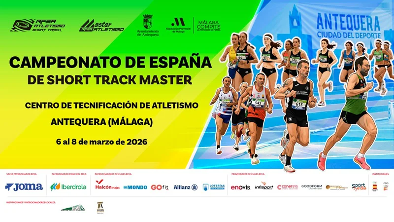 Cartel Campeonato de España Máster Short Track Antequera 2026